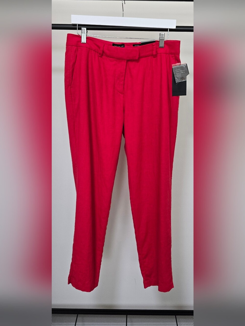The Limited Bright Red Tailored High-Rise Trousers